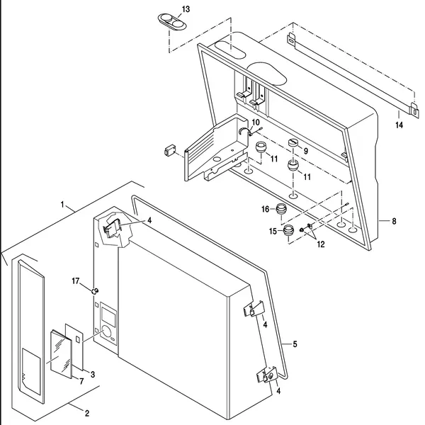 Exploded view Nefit (Bosch) EcomLine Classic HR 65: Mantel