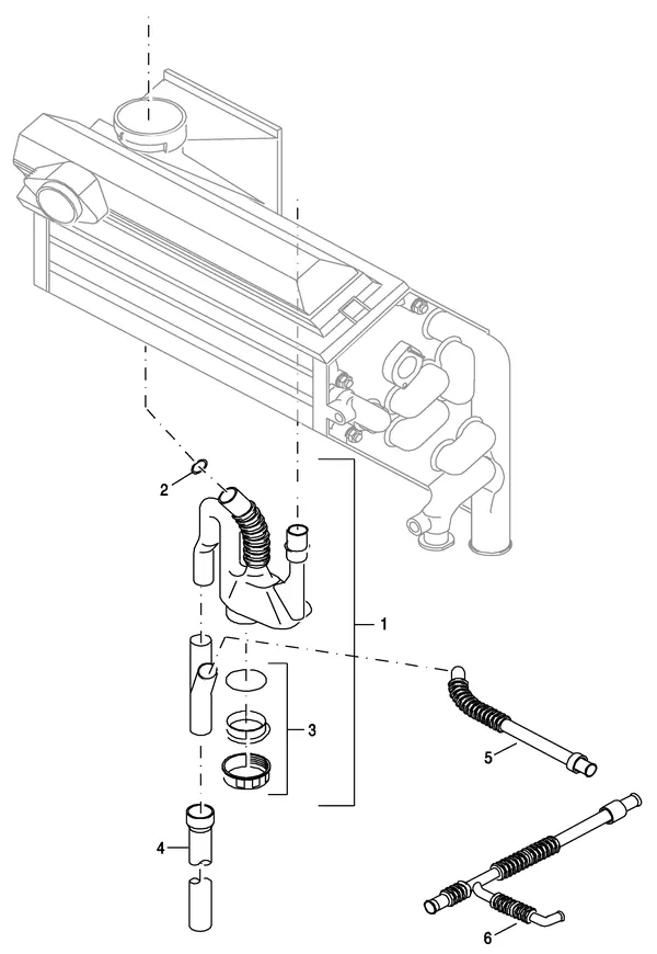 Explosionszeichnung Nefit (Bosch) EcomLine Excellent HR 30: Siphon