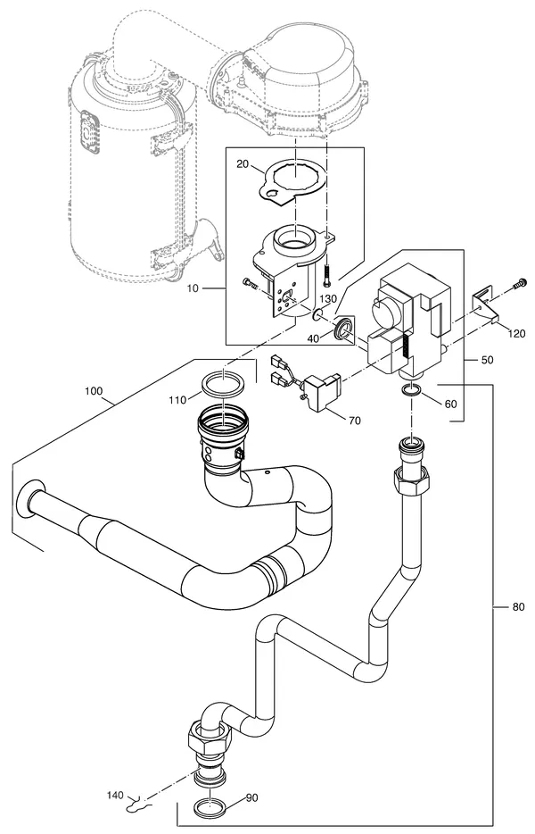 Exploded view Nefit (Bosch) Economy HRC24: Gasblok