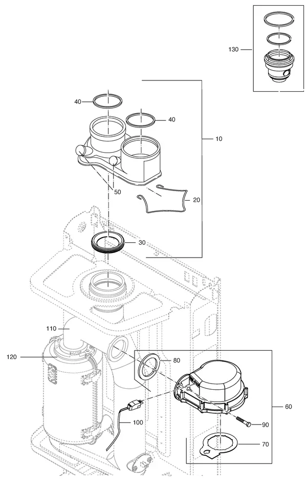 Exploded view Nefit (Bosch) Economy HRC24: Ventilator
