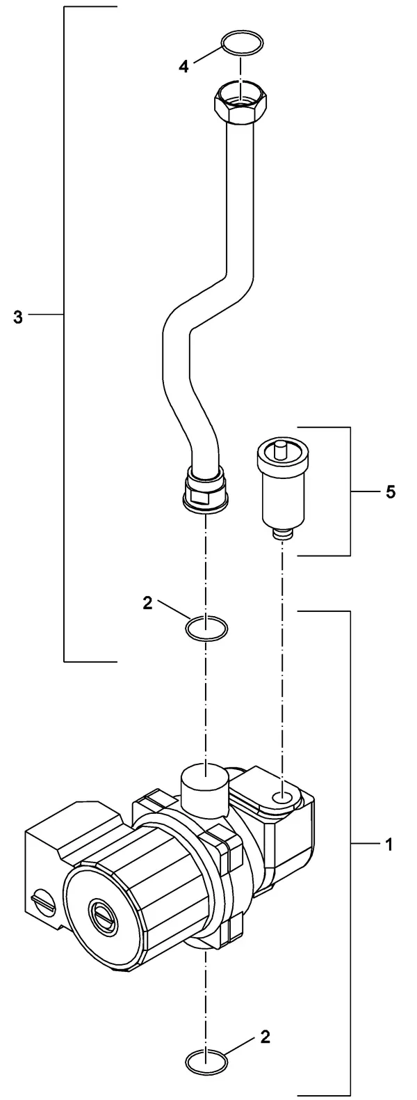 Exploded view Nefit (Bosch) Economy VRC24 CW3: Pomp