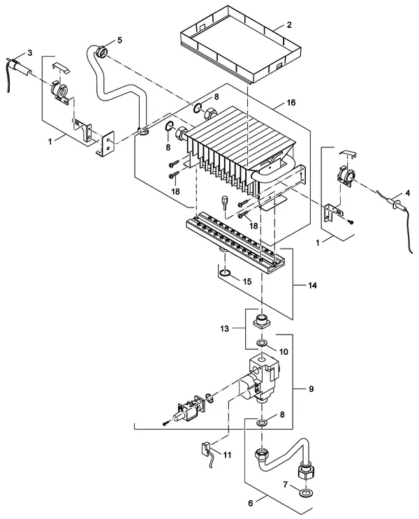 Explosionszeichnung Nefit (Bosch) Economy VRC24 CW4: Gasarmatur