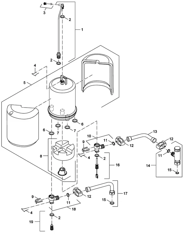 Explosionszeichnung Nefit (Bosch) Economy VRC24 CW4: Tappot