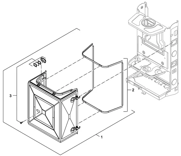 Explosionszeichnung Nefit (Bosch) Economy VRC24 CW4: Ventilatiekast