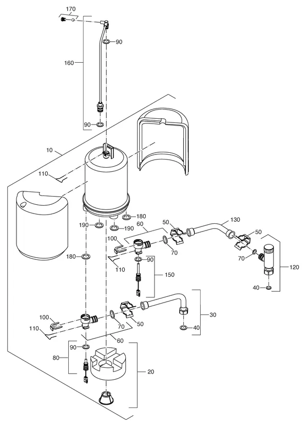 Explosionszeichnung Nefit (Bosch) Economy VRC24S: Tappot