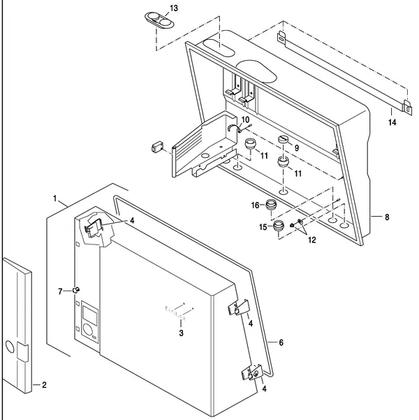 Explosionszeichnung Nefit (Bosch) EcomLine Excellent HR 65: Verkleidung