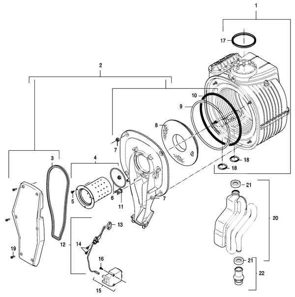 Exploded view Nefit (Bosch) ProLine HRC 24 CW3: Wisselaar