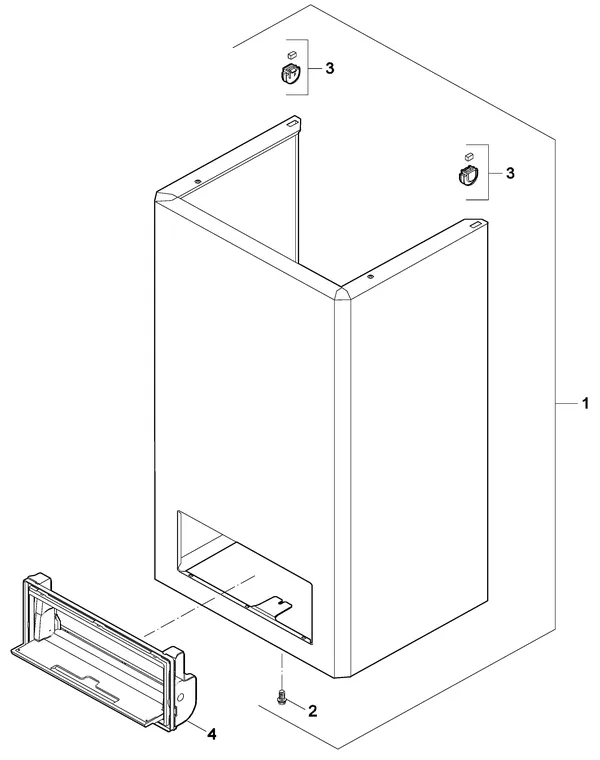 Exploded view Nefit (Bosch) SmartLine Basic HR 24: Mantel