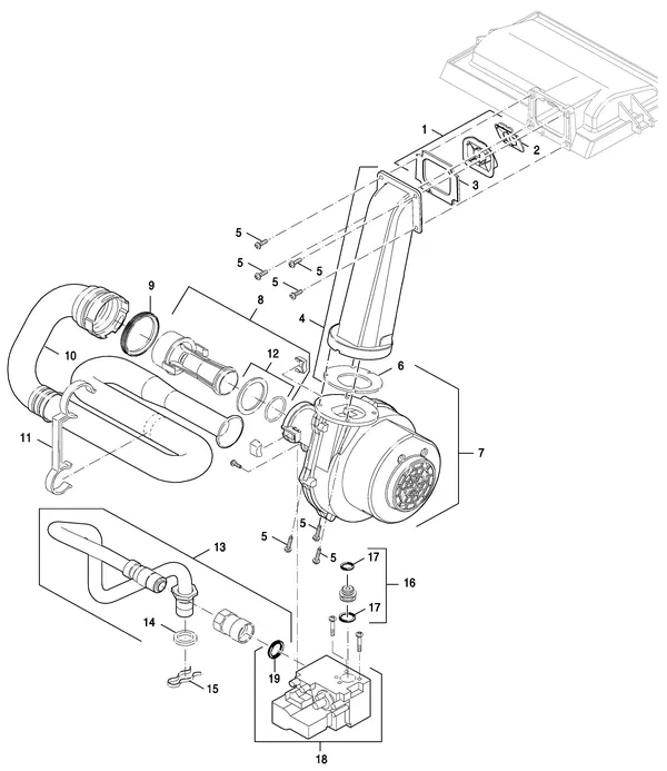 Exploded view Nefit (Bosch) TopLine Aquapower+ HRC 25 CW6: Gasregelblok