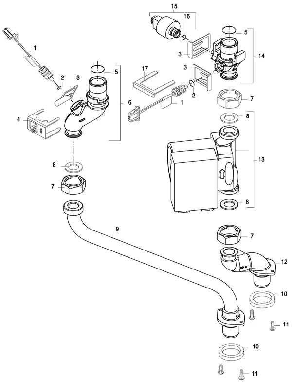 Exploded view Nefit (Bosch) TopLine HR 45 II: Pomp