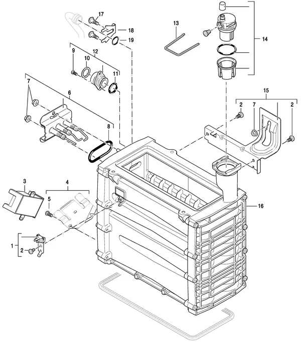 Explosionszeichnung Nefit (Bosch) TrendLine HRC25 CW4: Wärmetauscher