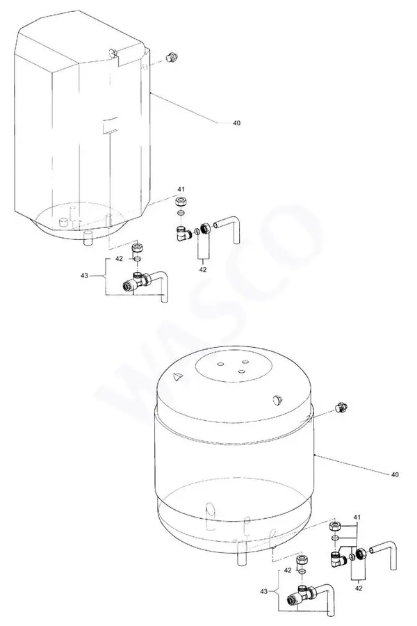 Explosionszeichnung Nefit (Bosch) Turbo 32C: Warmwasserspeicher