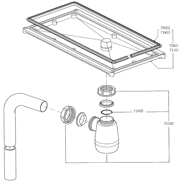 Explosionszeichnung Nefit (Bosch) Turbo 90 HRC32H: Siphon