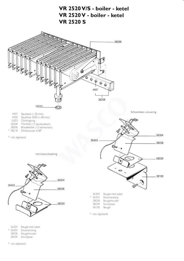 Exploded view Nefit (Bosch) VR 2520V Ketel: Brander