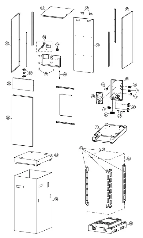 Explosionszeichnung Panasonic WH-ADC0916G9E8: Verkleidungsteile