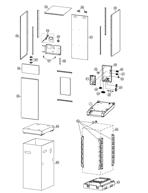 Explosionszeichnung Panasonic WH-ADC1216G6E5: Verkleidungsteile