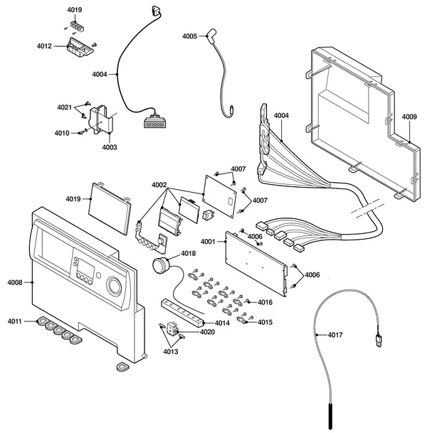 Exploded view Remeha Aquanta | tot en met serienr. 0534000660260: Elektra
