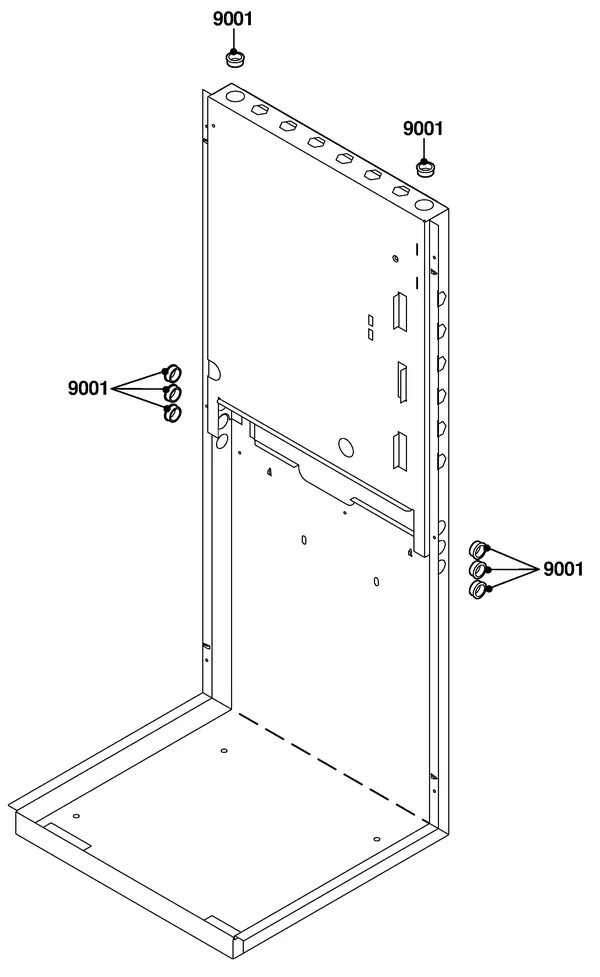 Exploded view Remeha Aquanta | tot en met serienr. 0534000660260: Ophangframe