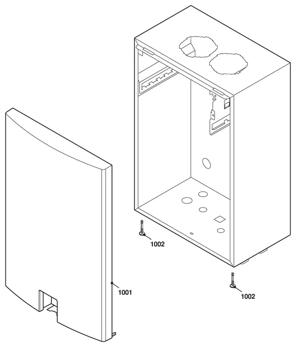 Exploded view Remeha Avanta 24C Combi CW3: Mantel