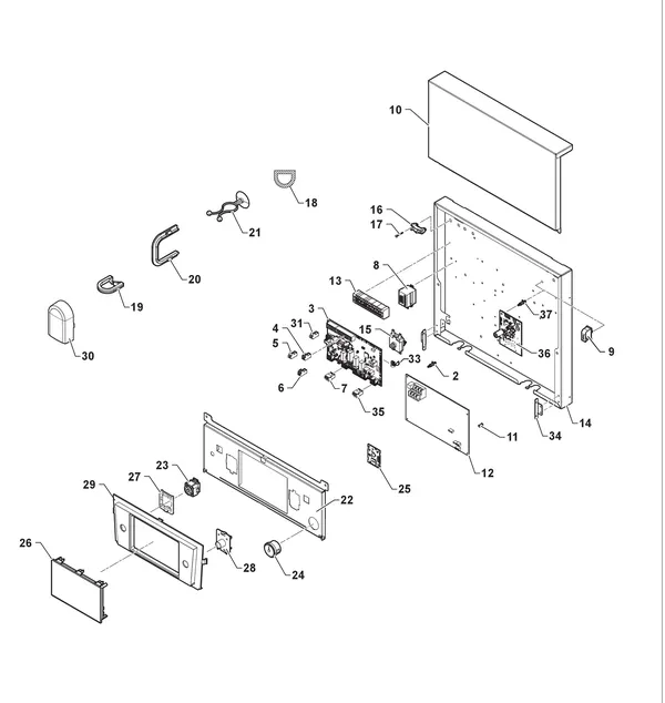 Exploded view Remeha Eria Tower Ace S: Bedieningspaneel