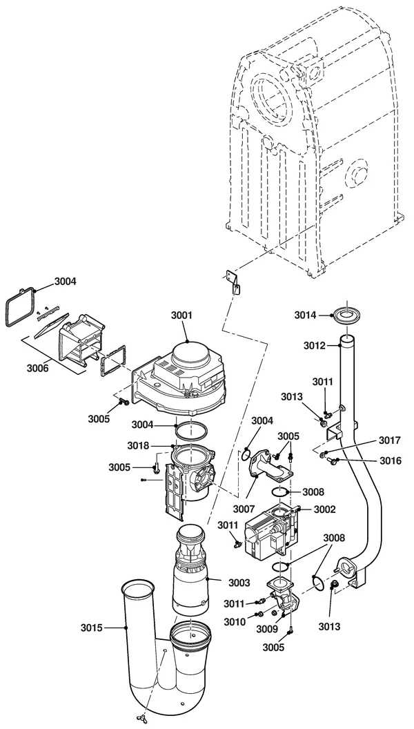 Exploded view Remeha Gas 220 Ace 300: Gas ventilator