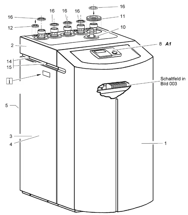 Explosionszeichnung Stiebel Eltron WPF 5,7,10,13 MIT R410A (10/2005-10/2010): Verkleidung