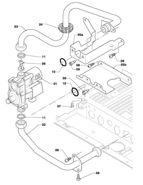 Explosionszeichnung Vaillant thermoCOMPACT VC 255/4-7 Turbo: Gasarmatur