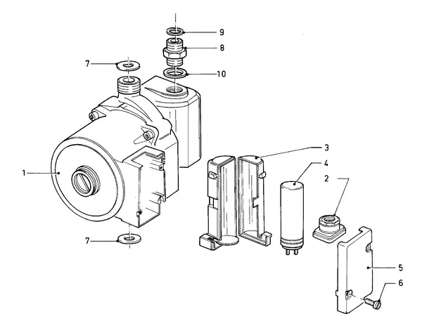 Explosionszeichnung Vaillant Heizkessel Turbo VC 282 E: Pumpe