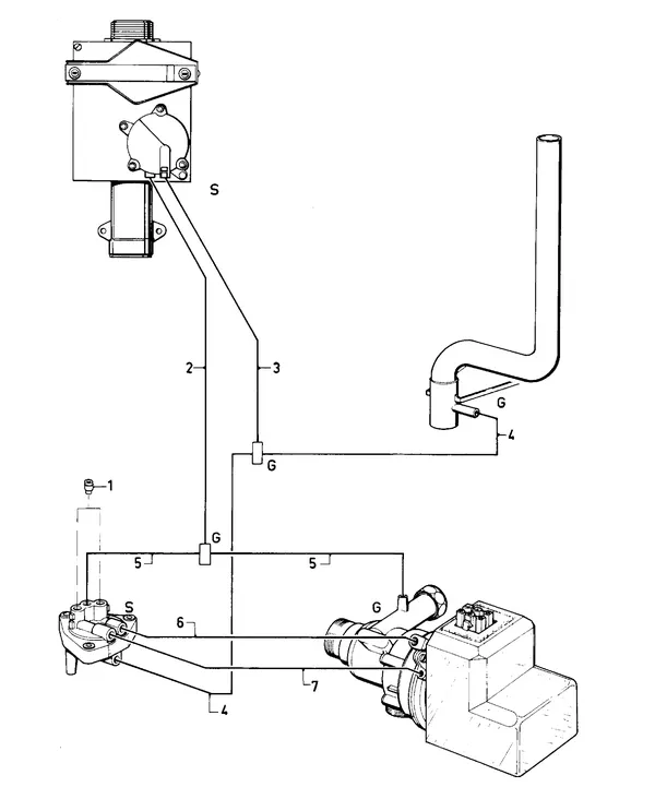 Explosionszeichnung Vaillant Kombitherme Turbo VCW 182 E: Anschlussteile B