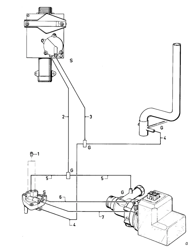Explosionszeichnung Vaillant Kombitherme Turbo VCW 242 E: Anschlussteile B