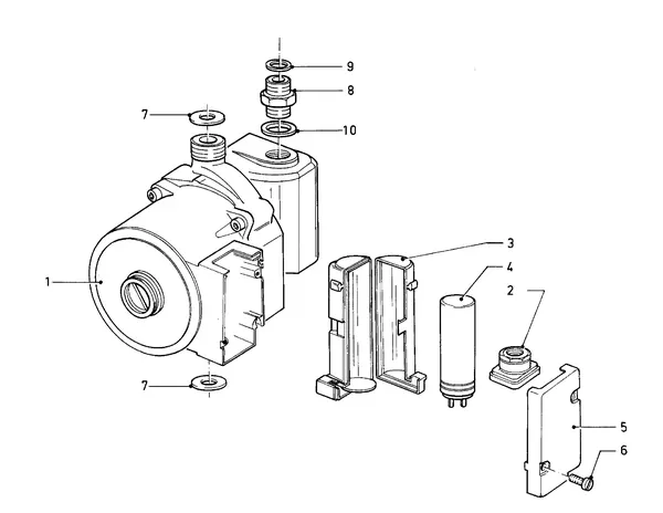 Explosionszeichnung Vaillant Kombitherme Turbo VCW 242 E: Pumpe