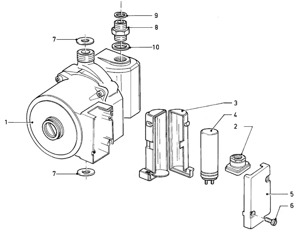Explosionszeichnung Vaillant Kombitherme Turbo VCW 242 E S028: Pumpe